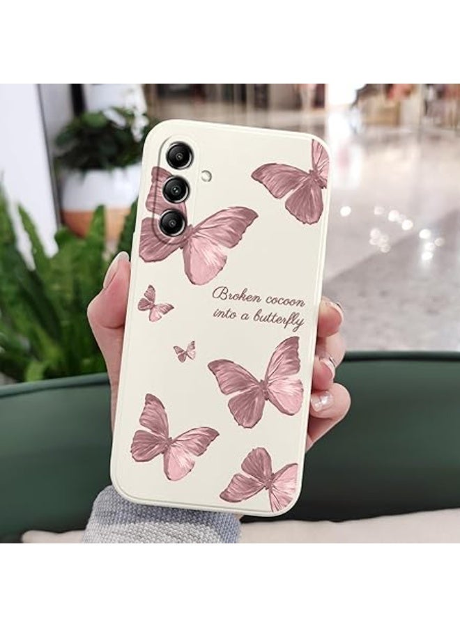 Fekra Red Butterfly Soft TPU Case For Samsung Galaxy A16 5G/4G Shockproof Silicone Cover (White, Samsung Galaxy A16  5G/4G) - Image 5
